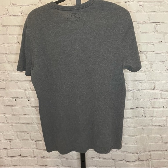 Under Armour Heat Gear Grey Logo T-Shirt - Picture 2 of 4
